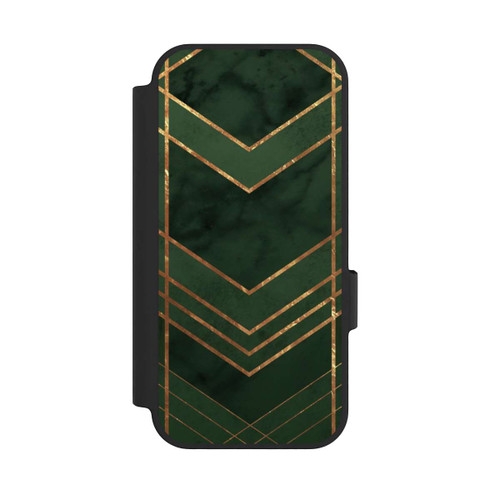 Google Pixel 10 NIVOflip Dark Green Pattern Golden Stripes