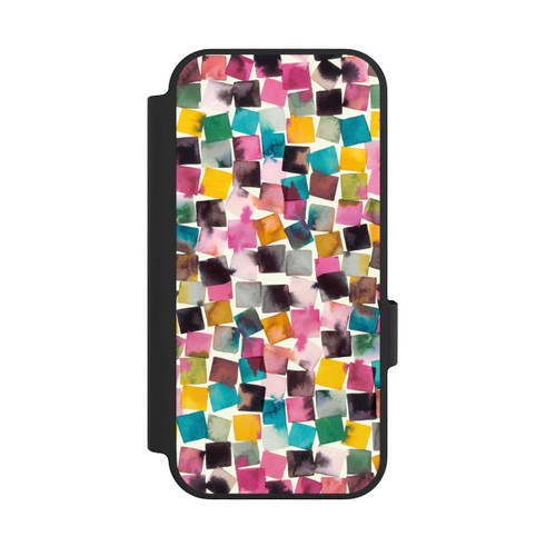 Google Pixel 10 NIVOflip Plaids Géométriques Aquarelle Rose