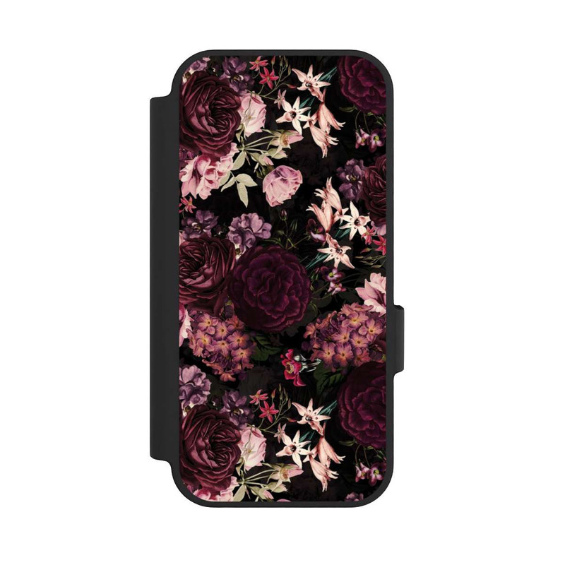 Pixel 10 NIVOflip Blumentapete dunkelviolett