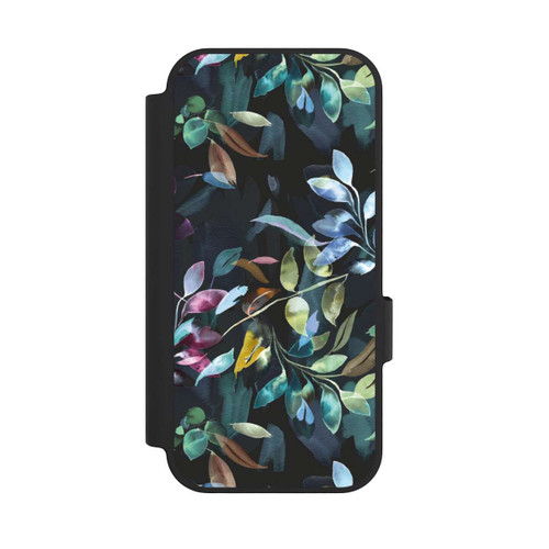 Google Pixel 10 NIVOflip Mystische Aquarellblätter schwarz