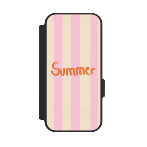 Google Pixel 10 NIVOflip Summer- Rosa und Orange Streifen Hintergrund