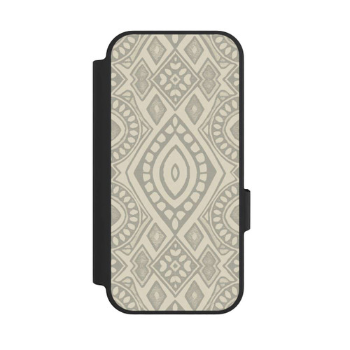 Google Pixel 10 NIVOflip Boho Geometric Mosaic Pattern Neutral Grey and Beige