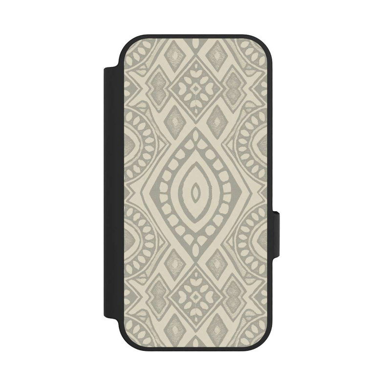 Pixel 10 NIVOflip Boho Geometric Mosaic Pattern Neutral Grey and Beige