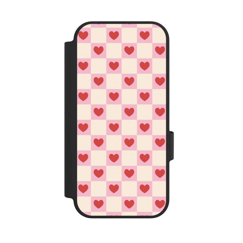 Pixel 10 NIVOflip Valentine Checked Hearts Pattern Pink