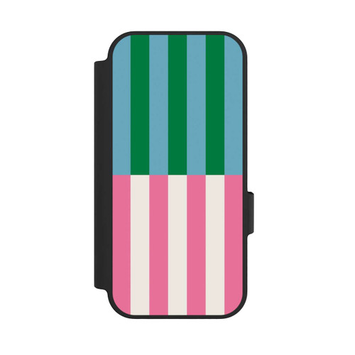 Google Pixel 10 NIVOflip Streifenmuster Grün Rosa