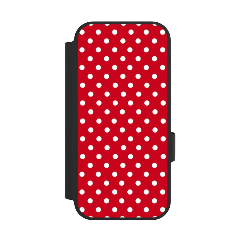 Pixel 10 Pro NIVOflip Polka Dots Dunkelrot und Weiß