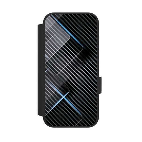Google Pixel 10 Pro NIVOflip Blaue Linien auf Karbon
