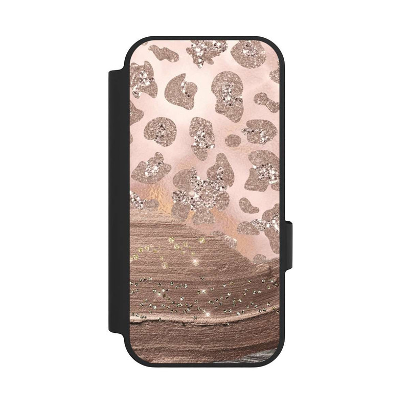 Pixel 10 Pro NIVOflip Silberner Leoparden Glitzerlook