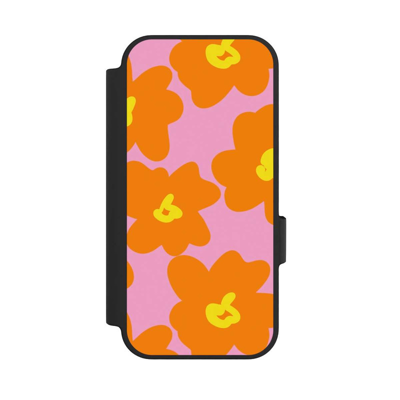 Pixel 10 Pro NIVOflip Retro Blumenmuster Pink und Orange