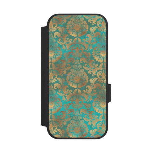 Google Pixel 10 Pro NIVOflip Papier Peint Damassé Turquoise