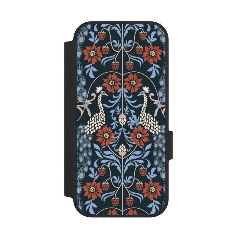 Pixel 10 Pro NIVOflip Vintage Peacock Garden Arts and Crafts Floral Dark