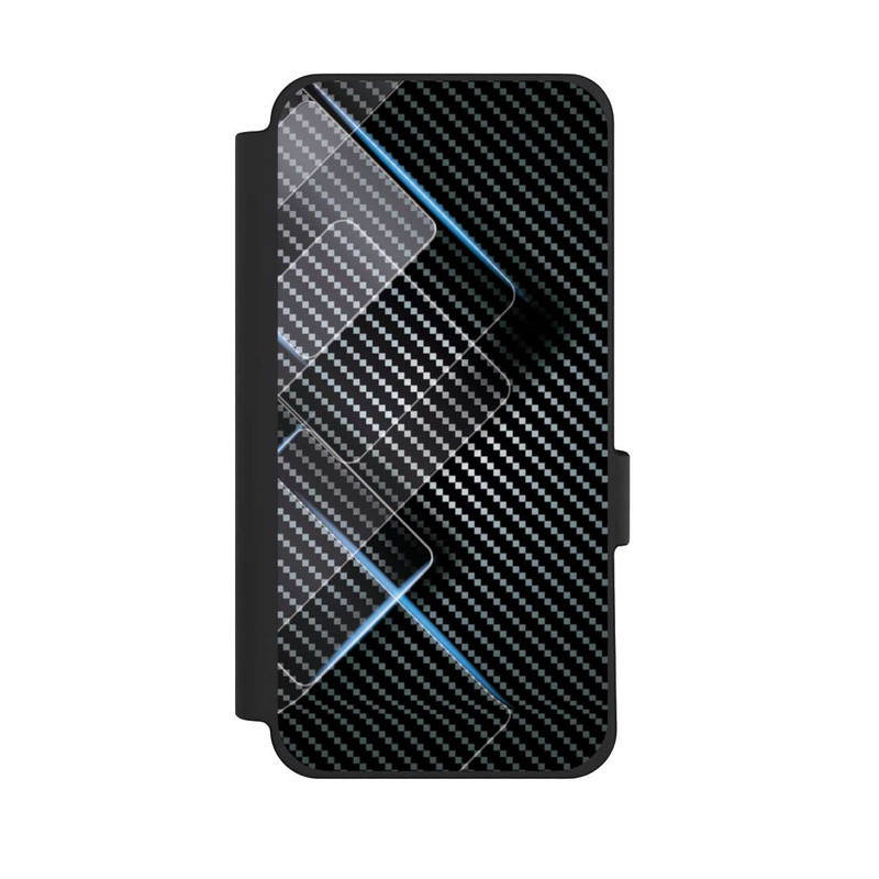 Pixel 10 Pro XL NIVOflip Blaue Linien auf Karbon