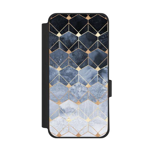 Google Pixel 10 Pro XL NIVOflip Impression Or Hexagones Bleus Et Diamants