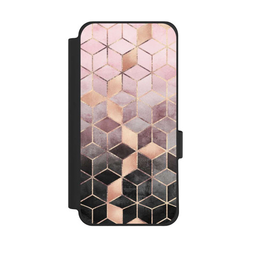 Google Pixel 10 Pro XL NIVOflip Imprimé Cubes Dégradés Gris Rose