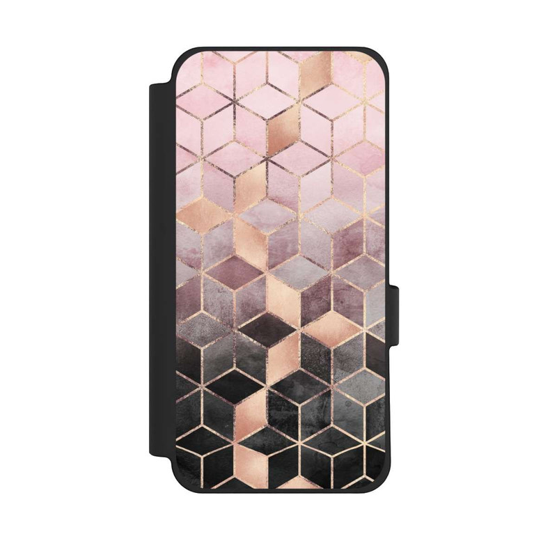 Pixel 10 Pro XL NIVOflip Imprimé Cubes Dégradés Gris Rose