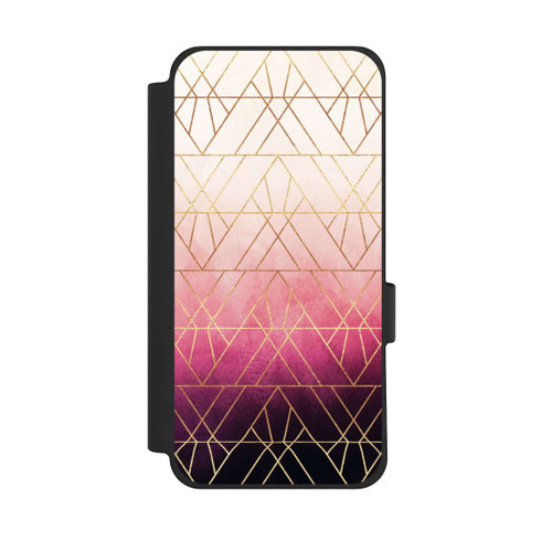 Google Pixel 10 Pro XL NIVOflip Triangles ombrés roses imprimé doré
