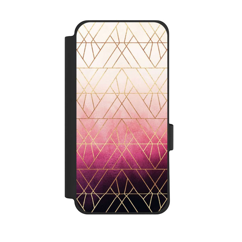 Pixel 10 Pro XL NIVOflip Triangles ombrés roses imprimé doré