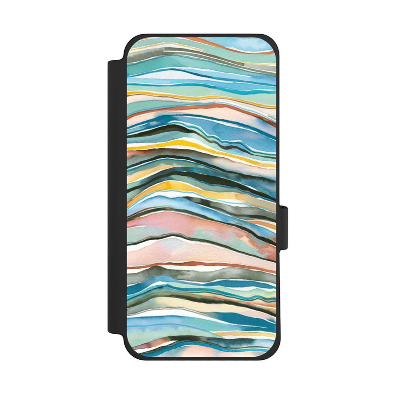 Pixel 10 Pro XL NIVOflip Couches d'agate aquarelle bleues