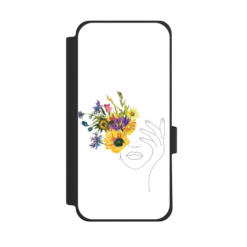 Pixel 10 Pro XL NIVOflip Line Art Frau Sonnenblumen