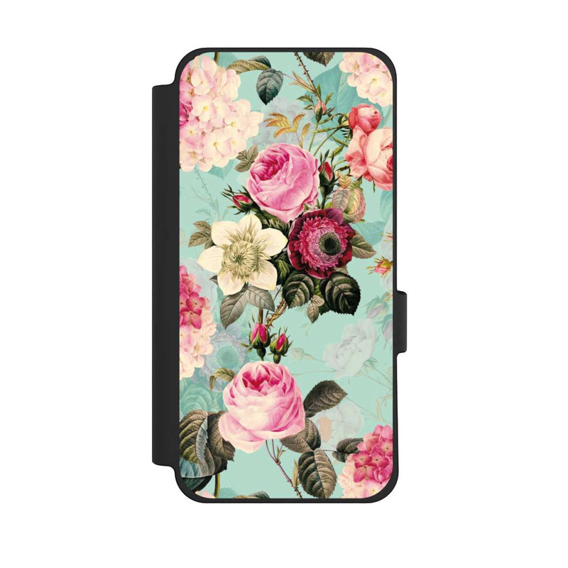 Pixel 10 Pro XL NIVOflip Roses en papier peint turquoise