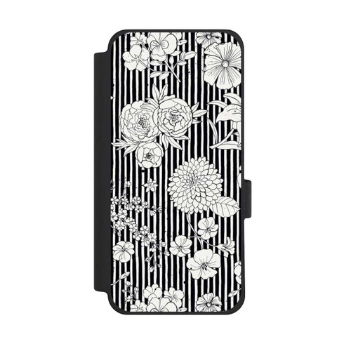 Google Pixel 10 Pro XL NIVOflip Blumen und Streifen Schwarz und Weiß