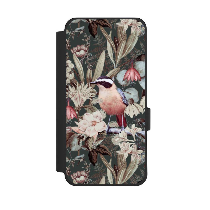 Pixel 10 Pro XL NIVOflip Oiseau orange à motif de fleurs vintage