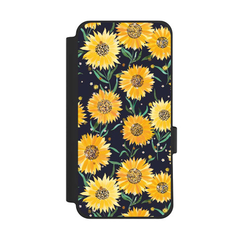 Google Pixel 10 Pro XL NIVOflip Fleurs de Tournesol sur Fond Noir