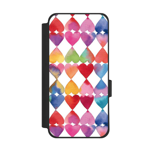 Google Pixel 10 Pro XL NIVOflip Colorful Watercolor Hearts Pattern