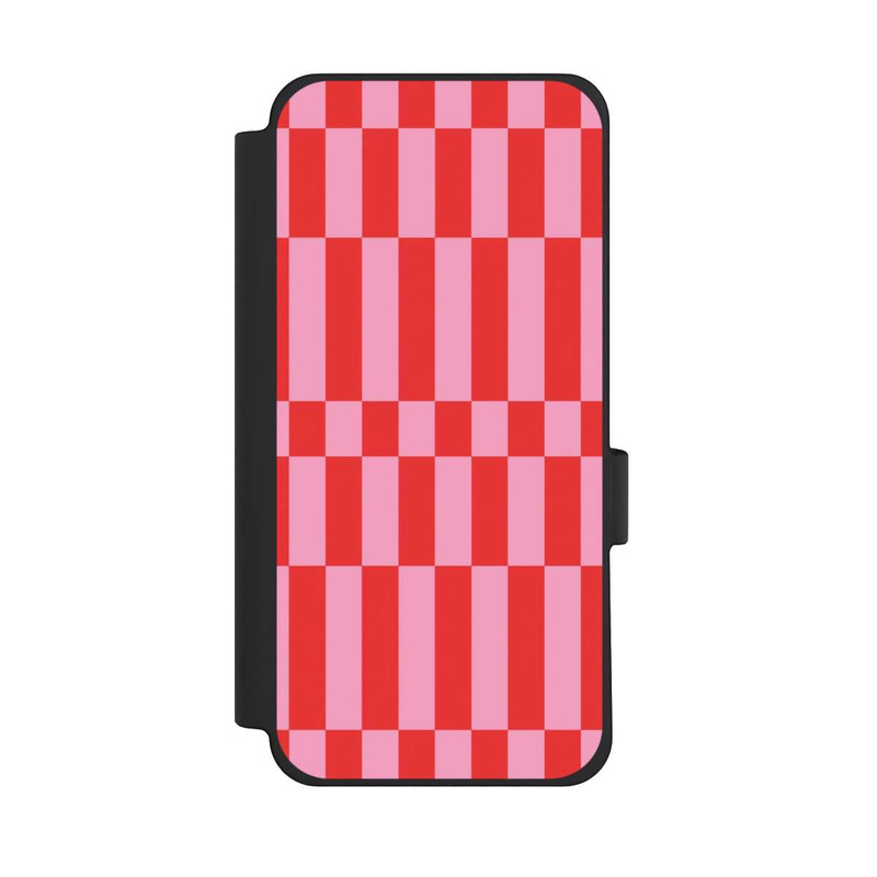 Pixel 10 Pro XL NIVOflip Checked Abstract Bold Coral Red and Pink Color Block