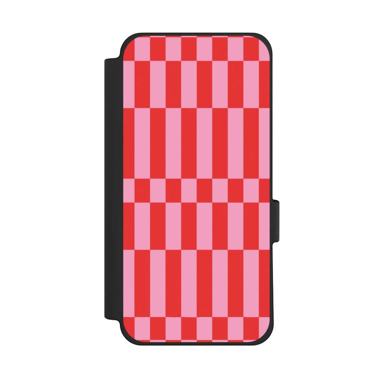 Pixel 10 Pro XL NIVOflip Checked Abstract Bold Coral Red and Pink Color Block