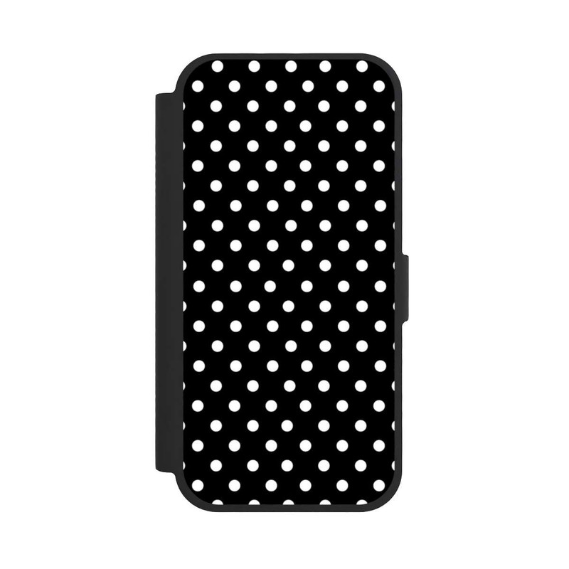 iPhone 17 NIVOflip Polka Dots Schwarz und Weiß