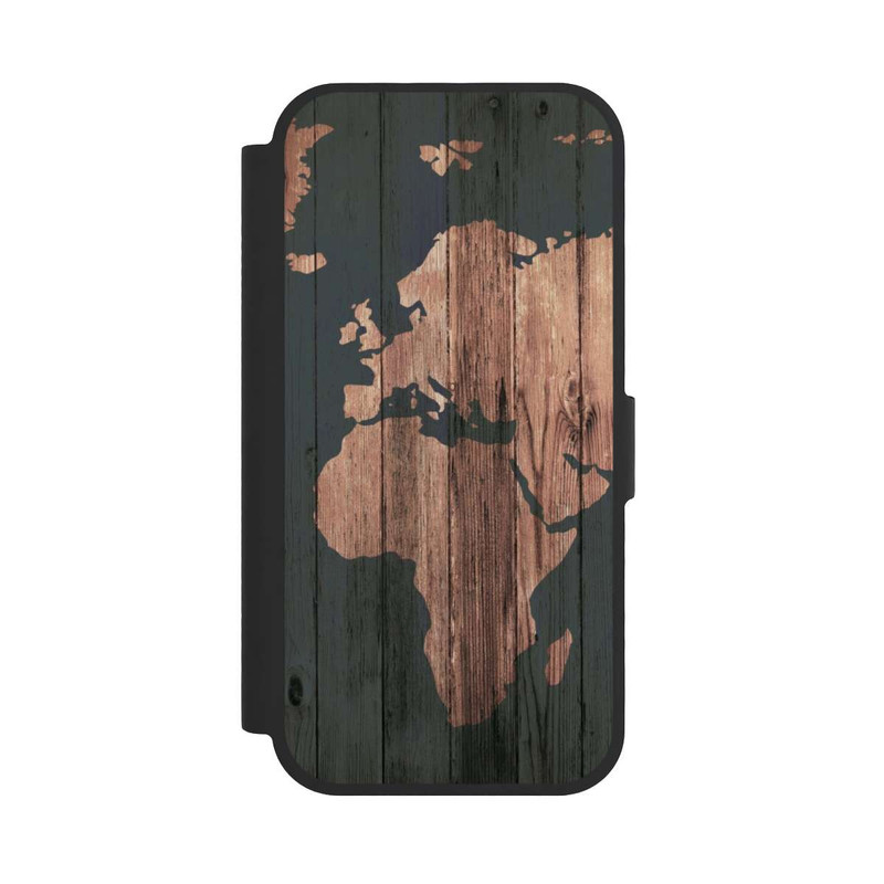 iPhone 17 NIVOflip Wooden World Map