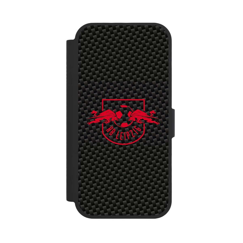 iPhone 17 NIVOflip Rotes RB Leipzig Logo auf Carbonoptik