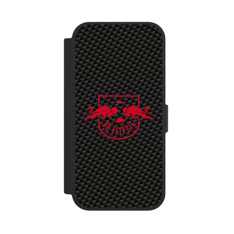 iPhone 17 NIVOflip Red RB Leipzig logo on carbon look