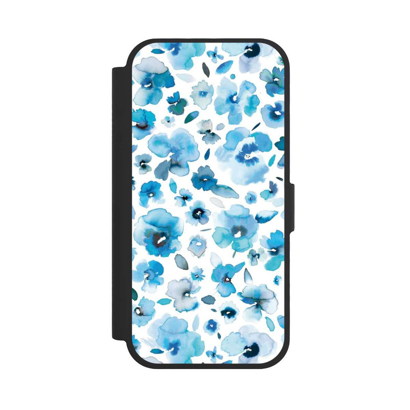 iPhone 17 NIVOflip Fleurs tropicales bleues