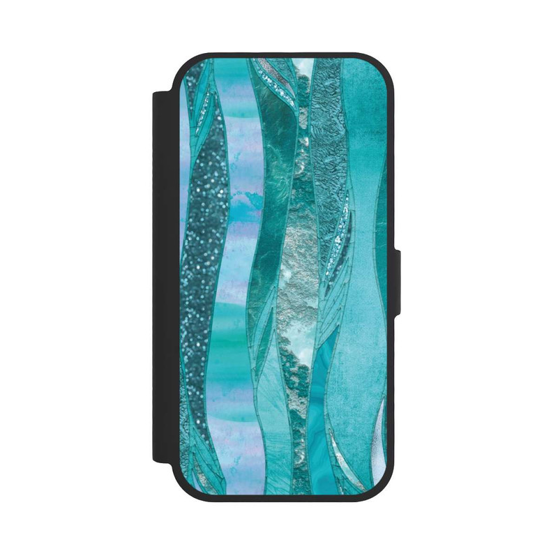 iPhone 17 NIVOflip Look pailleté glamour bleu