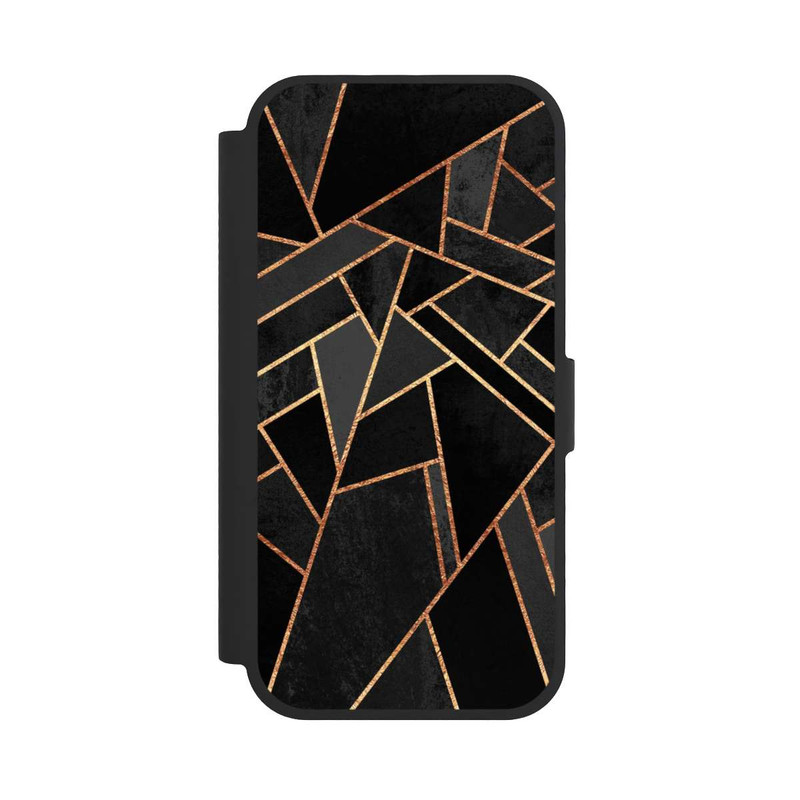 iPhone 17 NIVOflip Schwarze Nacht Gold Druck