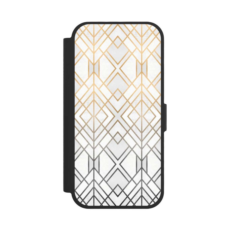 iPhone 17 NIVOflip Gold und Grauer Geo Golddruck