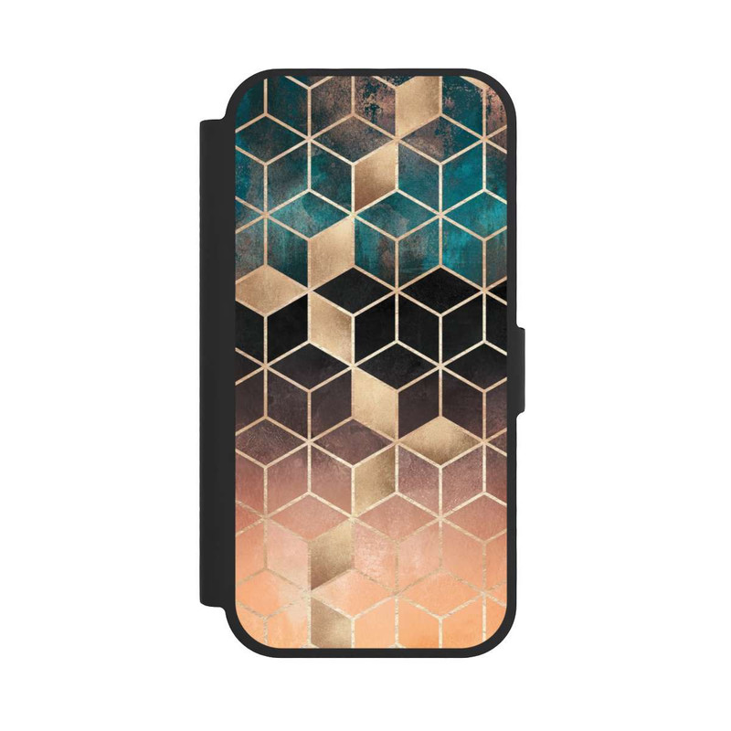 iPhone 17 NIVOflip Cubes de rêve imprimé doré