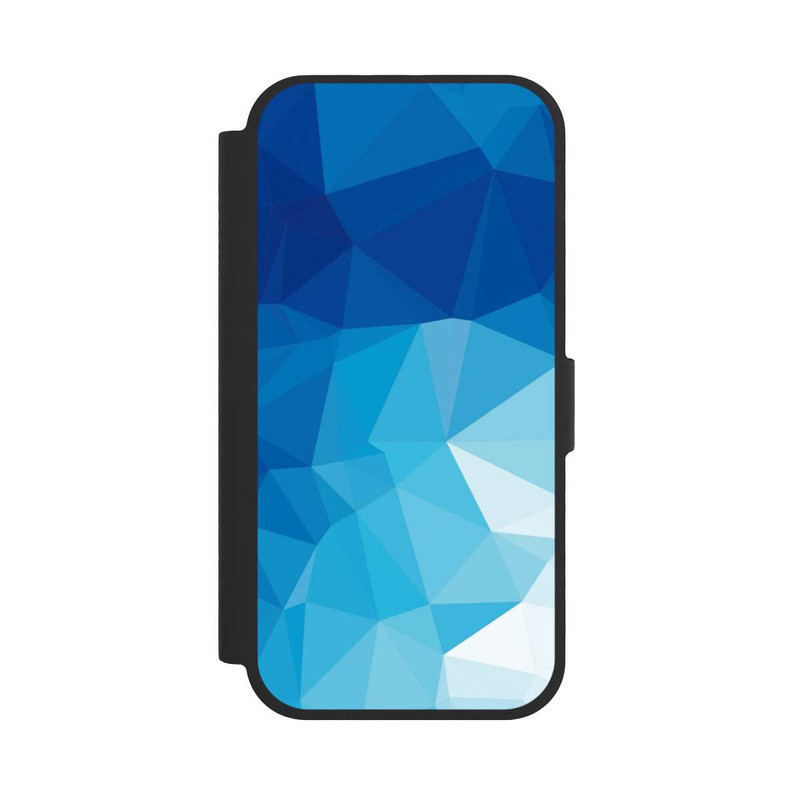 iPhone 17 NIVOflip Mosaïque Polygonale Bleue