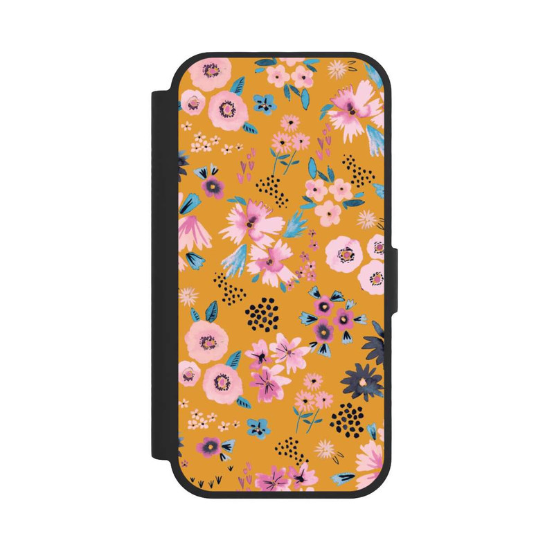 iPhone 17 NIVOflip Kleine Blumen senfgelb