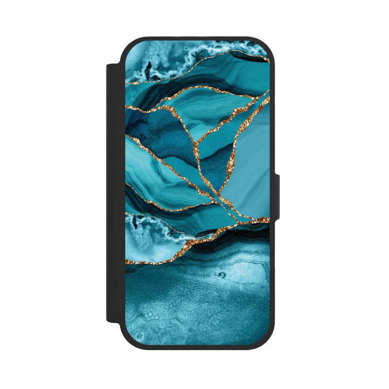iPhone 17 NIVOflip Eisblaue Marmor Landschaft