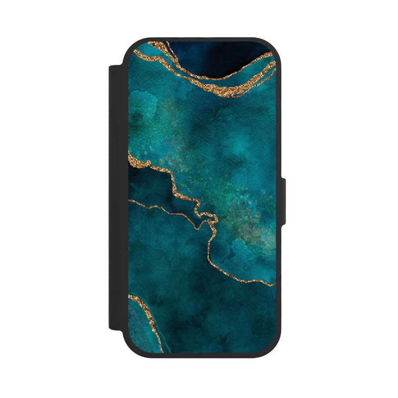 iPhone 17 NIVOflip Edelstein glänzend aquamarin
