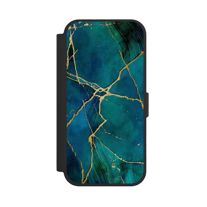 iPhone 17 NIVOflip Mineral glamour blue gold look