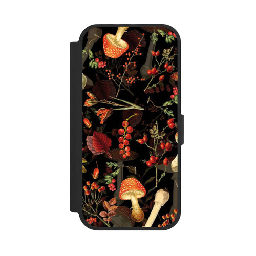 Apple iPhone 17 NIVOflip Mushroom Pattern Black