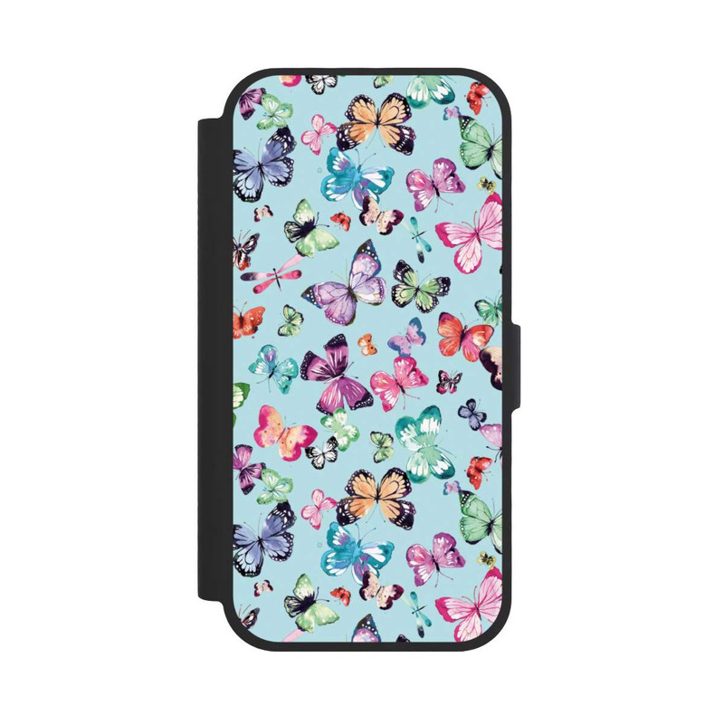 iPhone 17 NIVOflip Schmetterlinge rosa orange blau