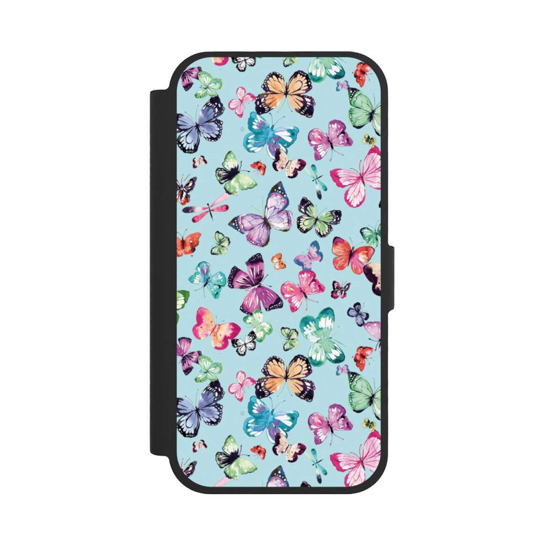 iPhone 17 NIVOflip Schmetterlinge rosa orange blau