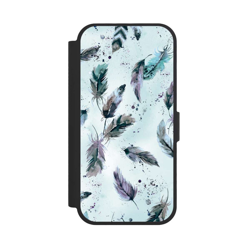 iPhone 17 NIVOflip Plumes Magiques Bleu Doux