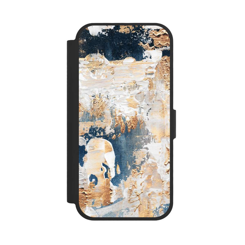 iPhone 17 NIVOflip Abstraction Bleu et Or