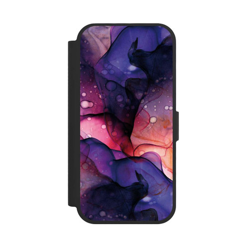 Apple iPhone 17 NIVOflip Flüssige Kunst Lila-Pink